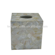 Pérola shell royal tecido caixa de água doce shell natural cor quadrados seashell royal guardanapo